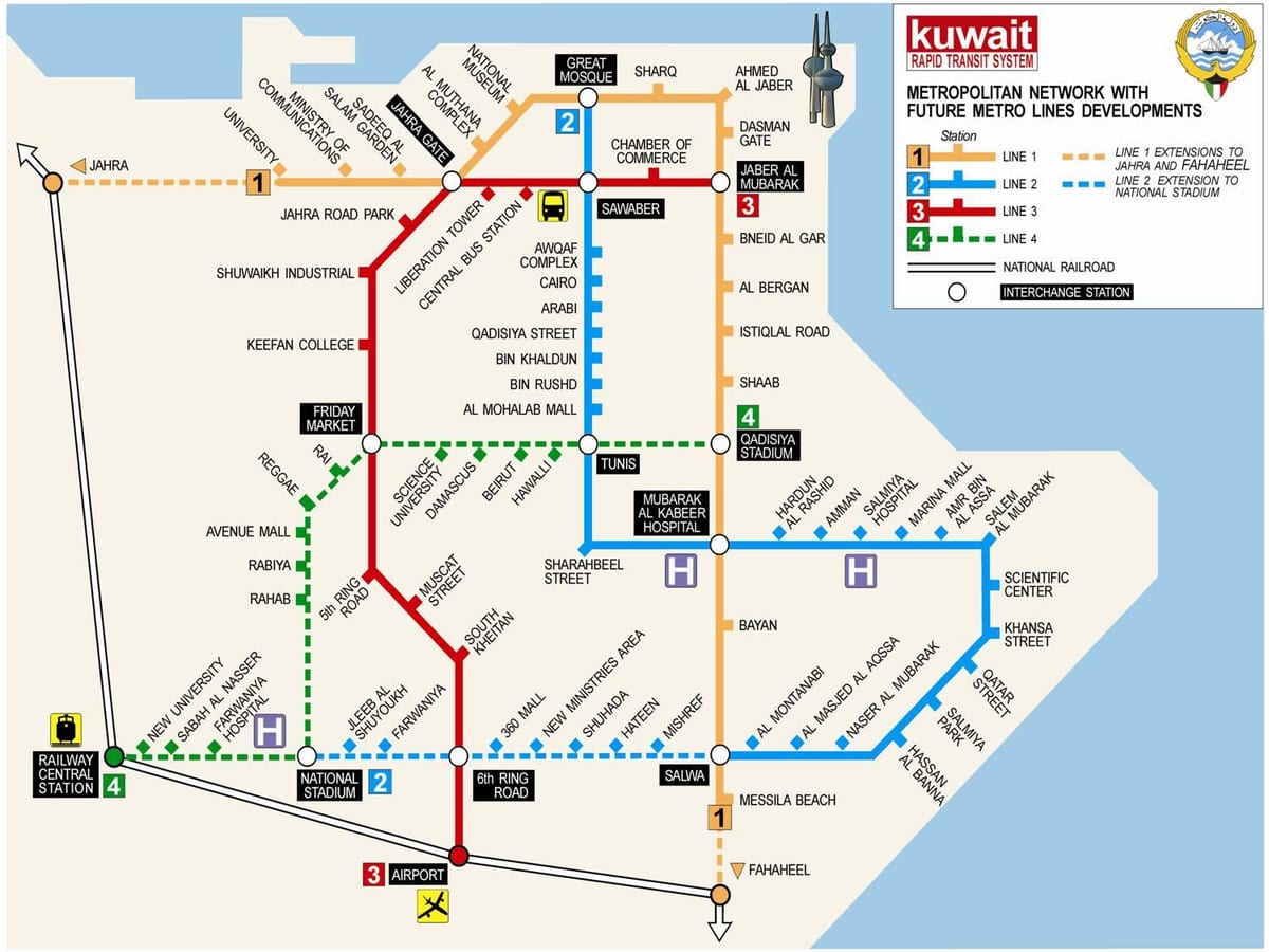 kaart kuveit metro