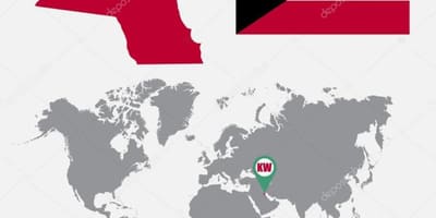 Kuveit kaart world map"